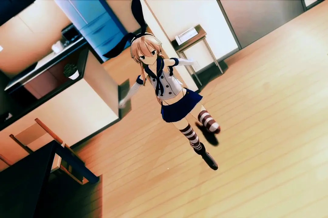 Shimakaze - Pink Cat [MMD R18] Mamaimu