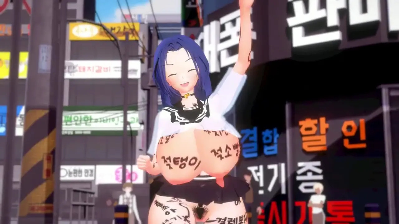 Three perverted high school girls danced in the street!