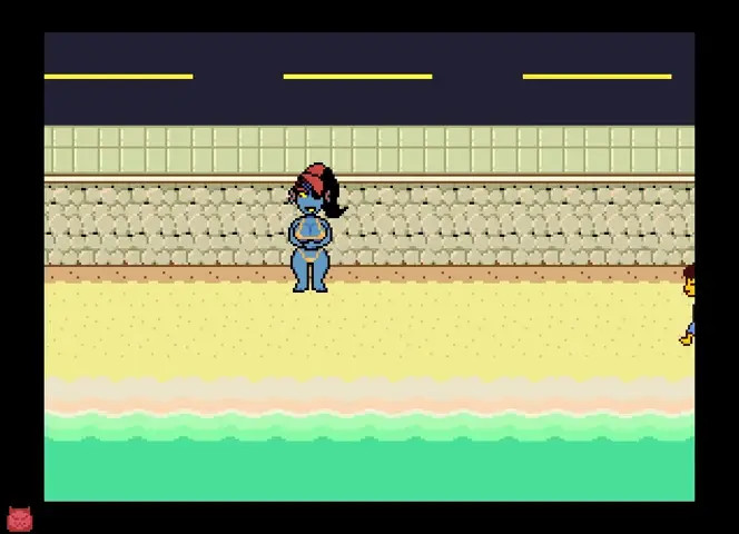 Frisk,alphys and unyne at the beach