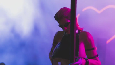 Meredith Stout seduces big black cock for fun in strip club after work