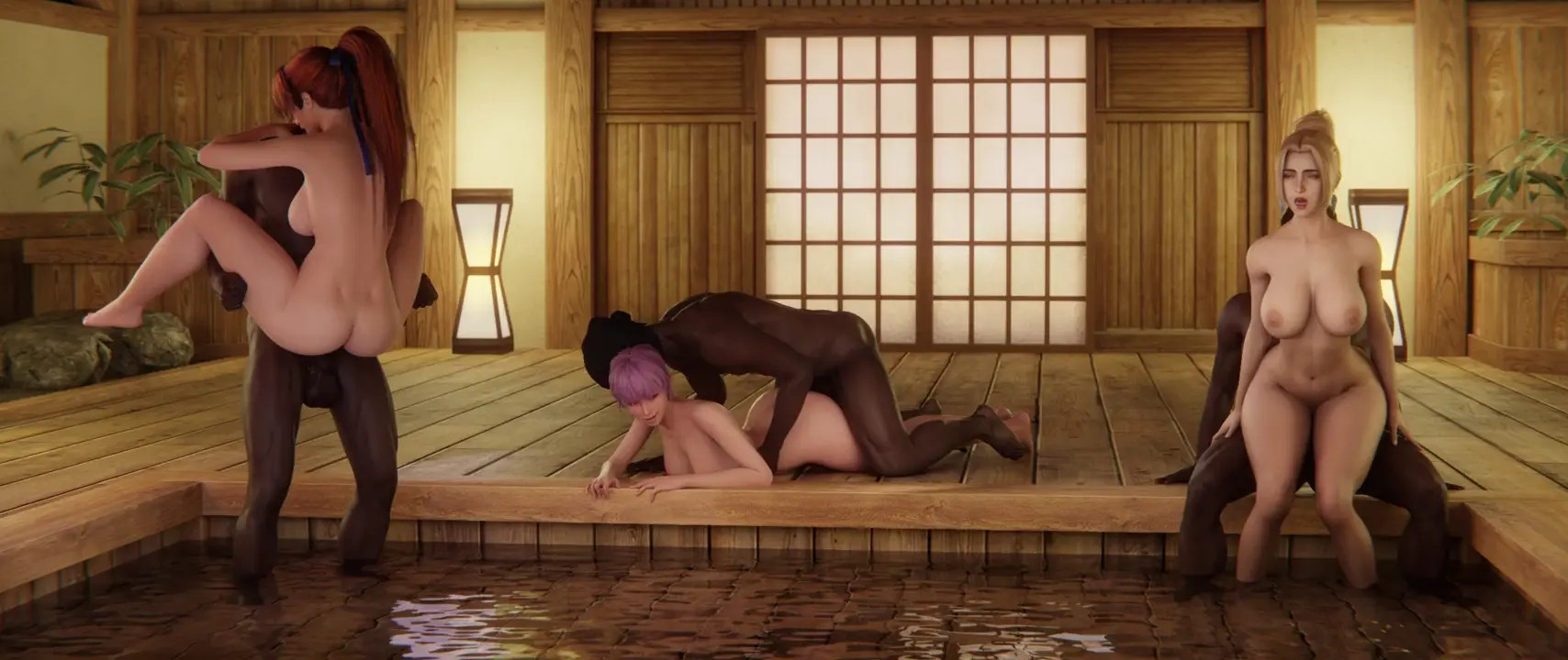 Some fun at the hot springs. (orgy)(black)(wide-cam)[MilkyChestnutNSFW]