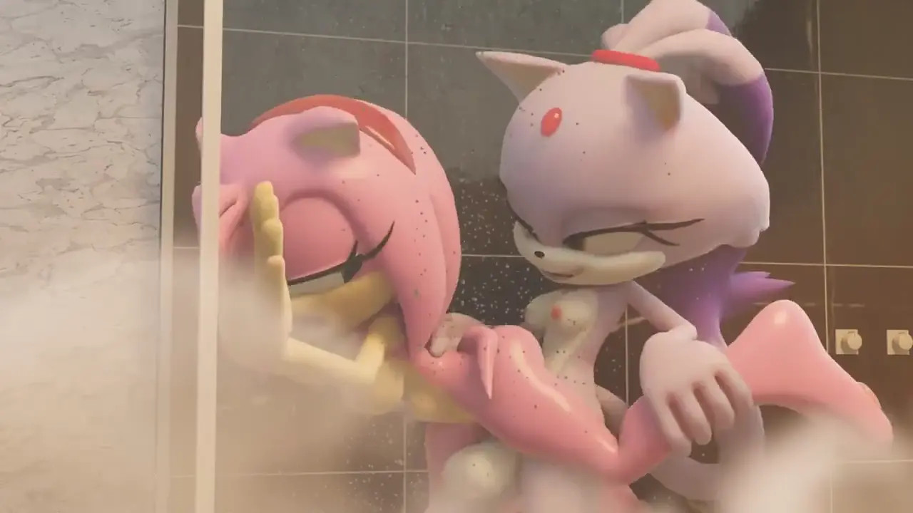 Blaze and Amy Bathing Together