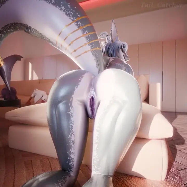 Shark girl presents