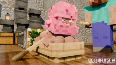 SHEEP STUCK IN BOAT ! FUCK MACHINE - Minecraft ANIMATION (BeltomNSFW)