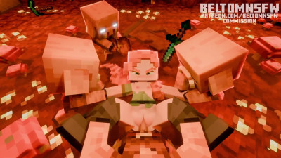 Piglins gangbangs ALEX FROM MINECRAFT! - Minecraft ANIMATION (BeltomNSFW)