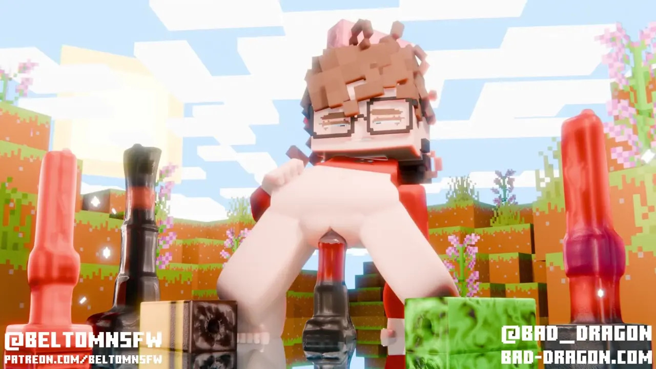 BadDragon Mineshaft : Elli rides Sugarcube - Minecraft ANIMATION (BeltomNSFW)