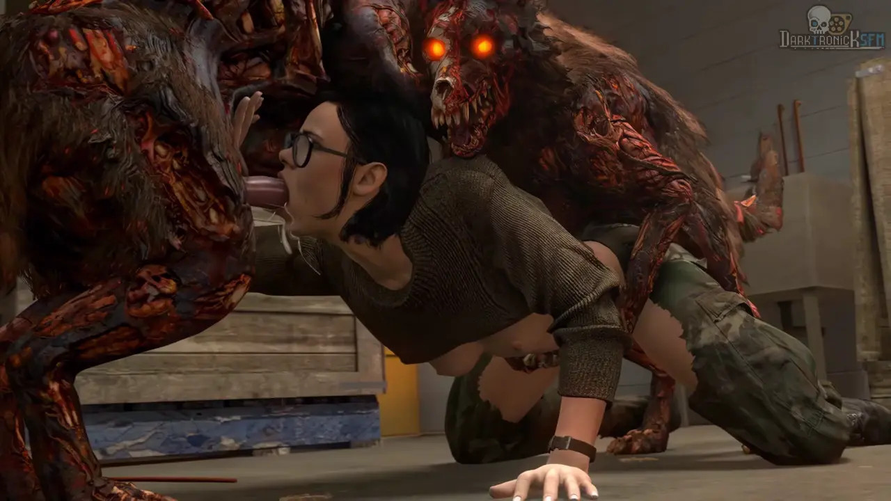 [DarktronickSFM] Helen Parker x Zombie Dogs BJ Doggy - Sound 4k