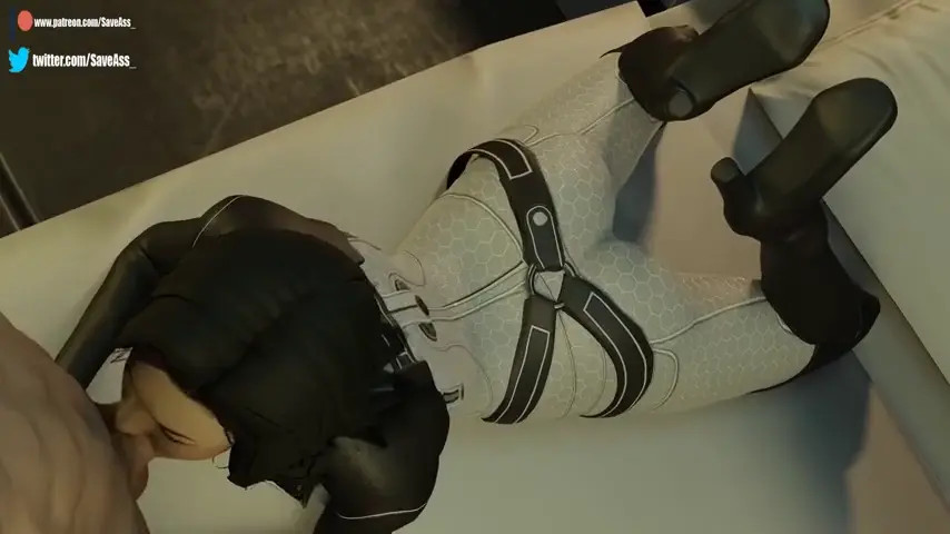 Miranda Lawson throats big white cock