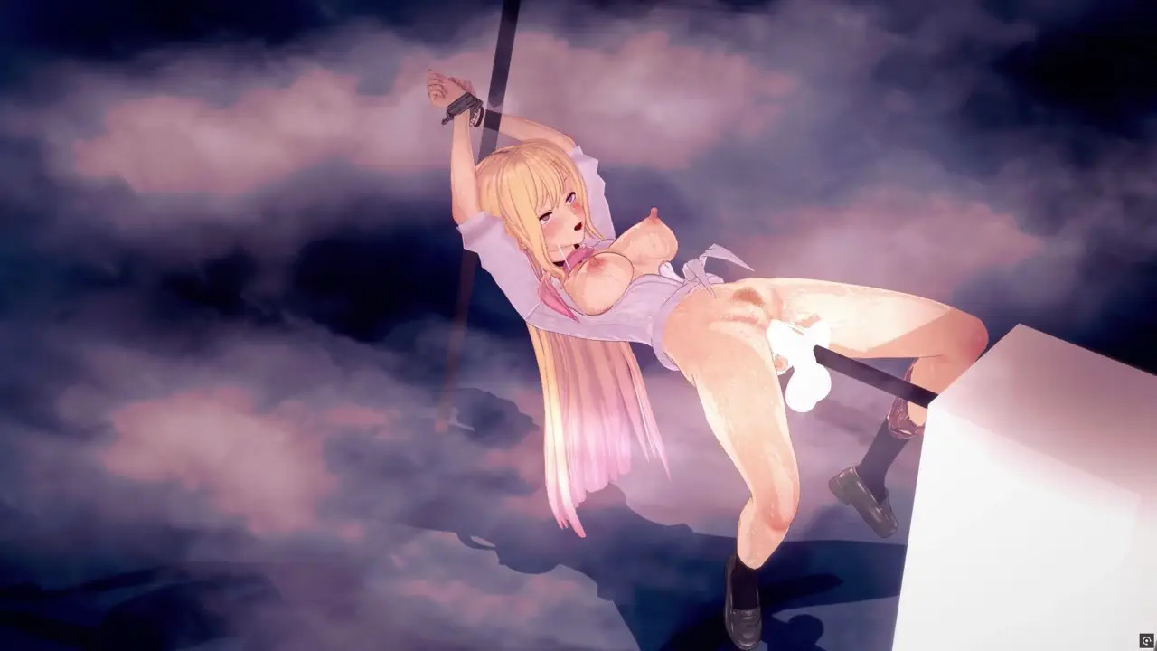 Kitagawa Marin dildo machine hentai animation