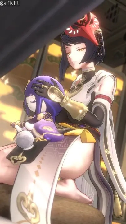 [afktl] Genshin Impact - Kujou fucks Raiden doll