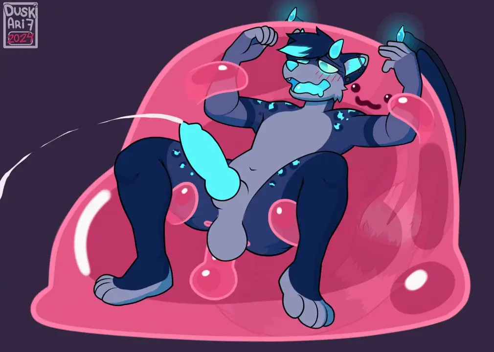 Furry boy slime sex