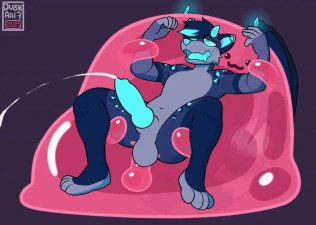 Furry boy slime sex