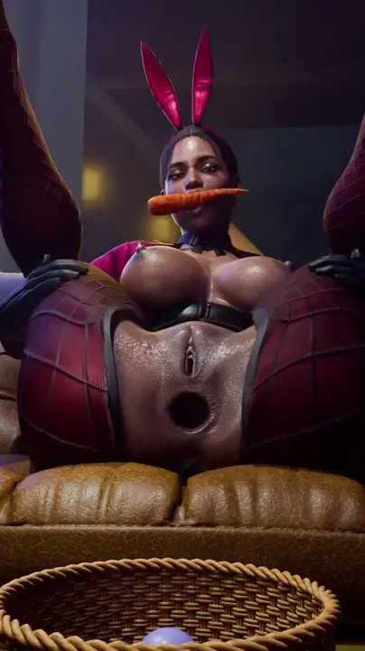 Bunny Sheva lays eggs for Easter