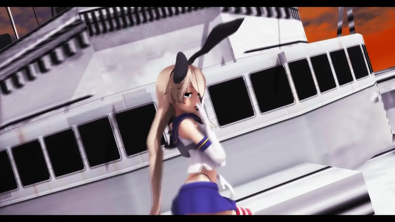 Shimakaze - Gunshot [MMD R15] Aoinu11