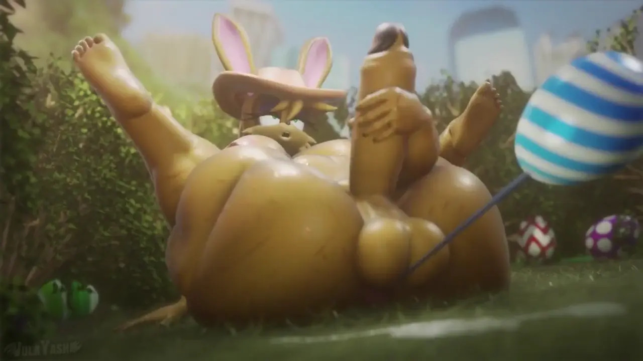 Bunnie masturbating on easter