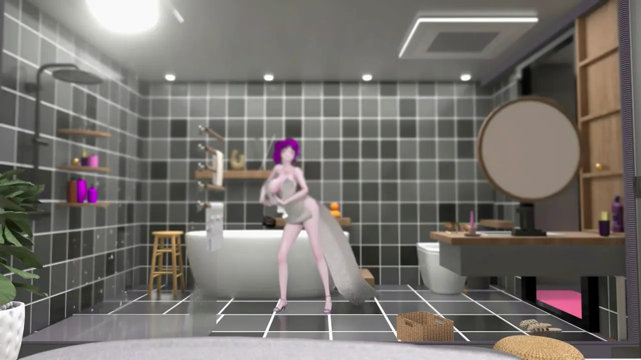 St. Louis Bathroom Undress Dance Azur Lane Hentai Tell Me Song Big Boobs MMD 3D