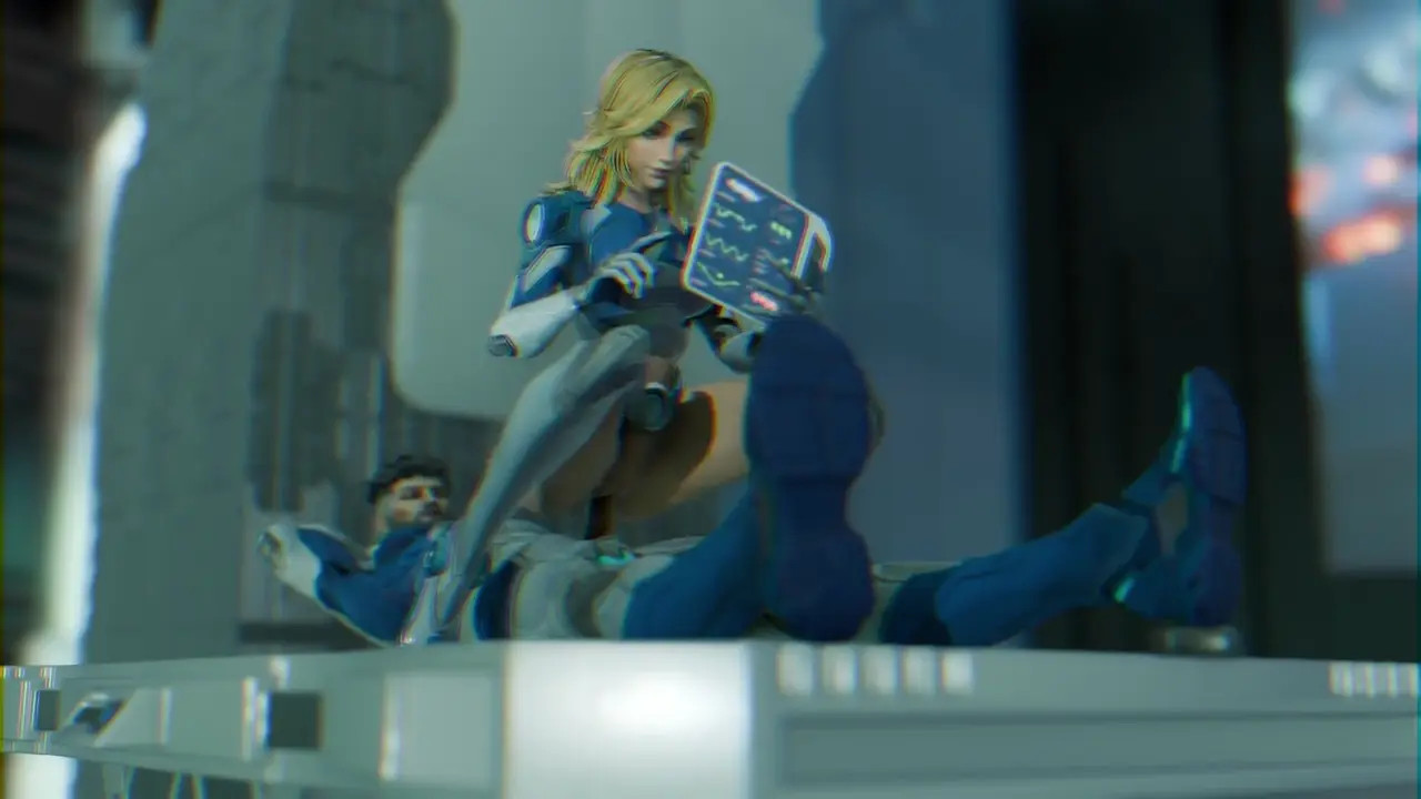 Sue Storm checking Data