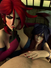 Miss Fortune & Ahri oral threesome [ArawAraw]