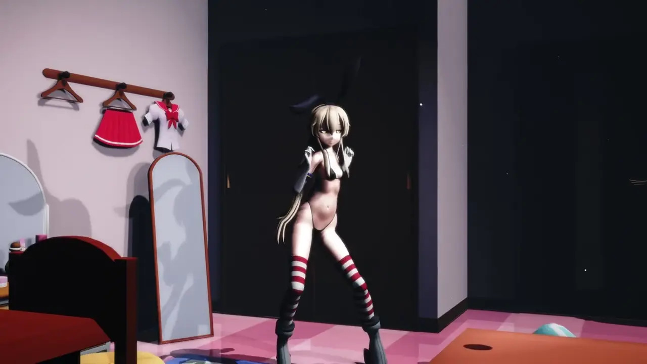 Shimakaze - Juice [MMD R18] Sashimi Cream