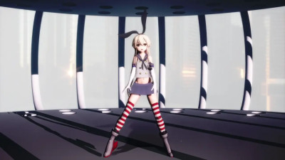 Shimakaze - Higan [MMD R18] Sashimi Cream