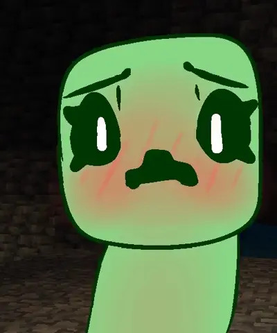 Enderman sees a stuck Creeper