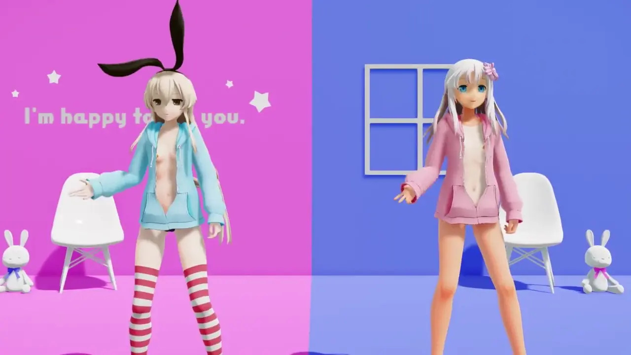 Shimakaze & Ro500 - Chocolate Cream [MMD R15] Moeyasui Koneko