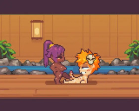 Yoruichi x Ichigo onsen animation