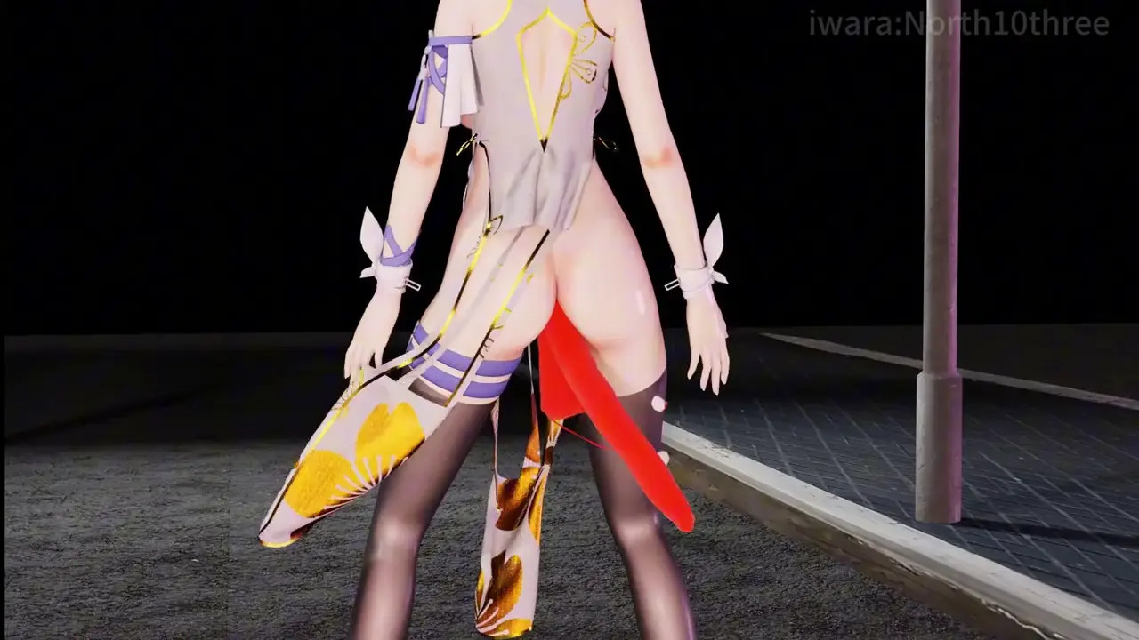 Cloth solves anal  Anal prolapse  anal_prolapse  Black silk Bulging belly Blonia Glow