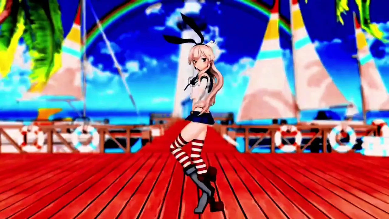 Shimakaze - Deep Blue Town [MMD R15] Sima