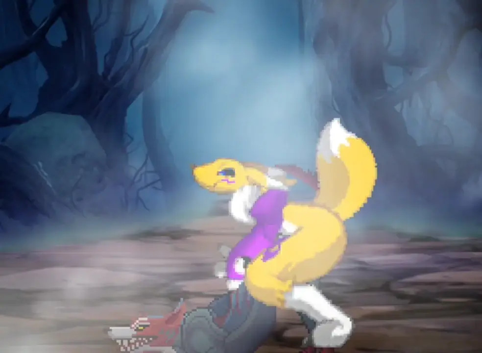 Renamon knotted Naafiri and clogging her womb like a dog
