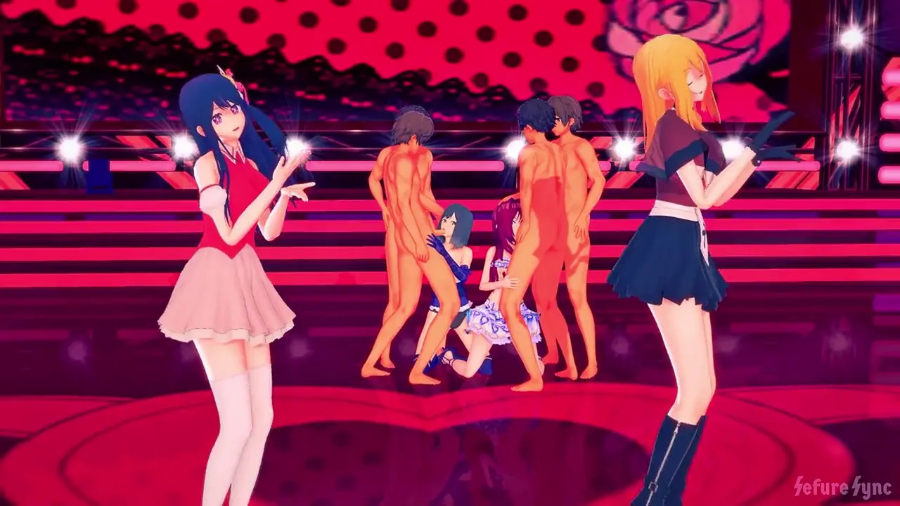 Hoshino Ai X Kurokawa Akane X Hoshino Ruby X Saiki Himeka Gangbang Sex Dance
