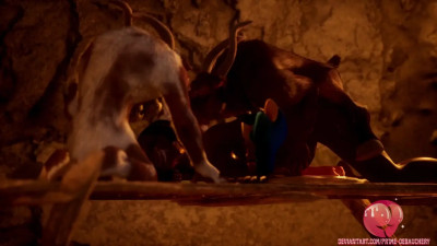 Goatmen's Cum-Dump Pharah [Pregnant]