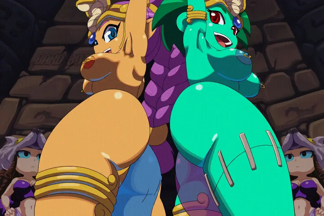 Shantae and Rotty (Topless)