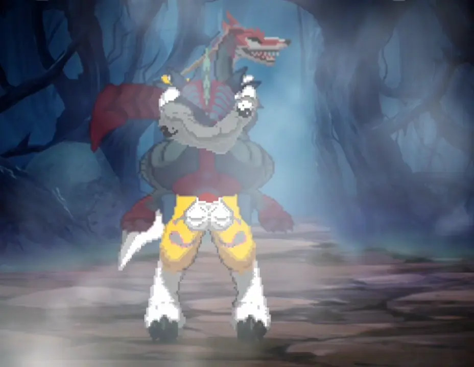 Naafiri Caught in a bearhug and raped full of gunk and eggs by Renamon