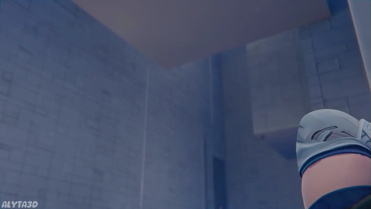 Luna Snow Stuck in a Wall [4K] [Alyta3d]