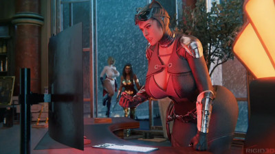 Wonder Woman & Powergirl fuck Catwoman: An AI Voiced Story
