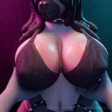 Playing with canine breasts