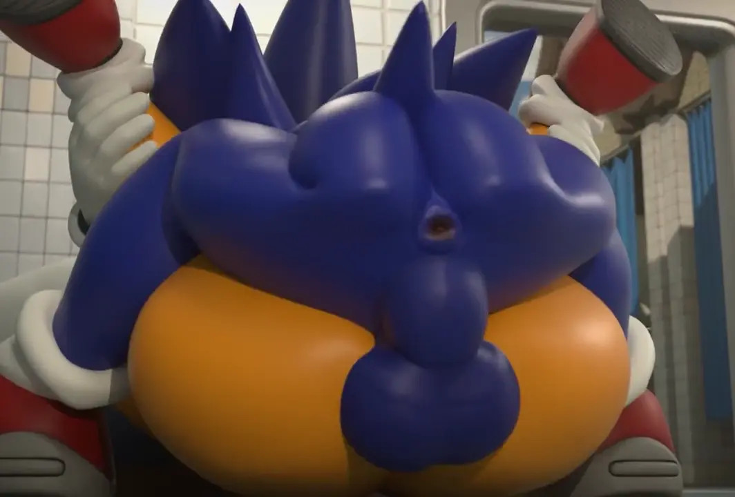 Sonic cums in tails