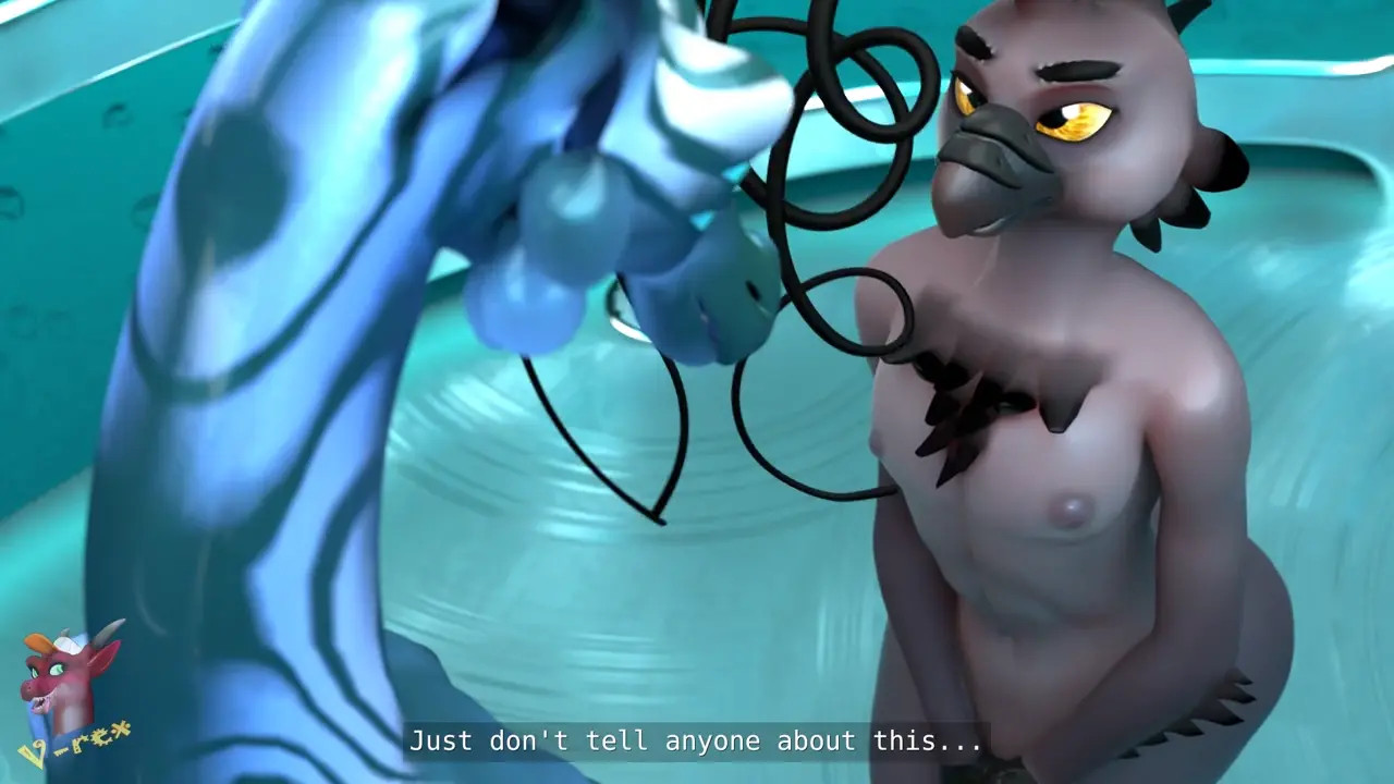 Alien and bird animation