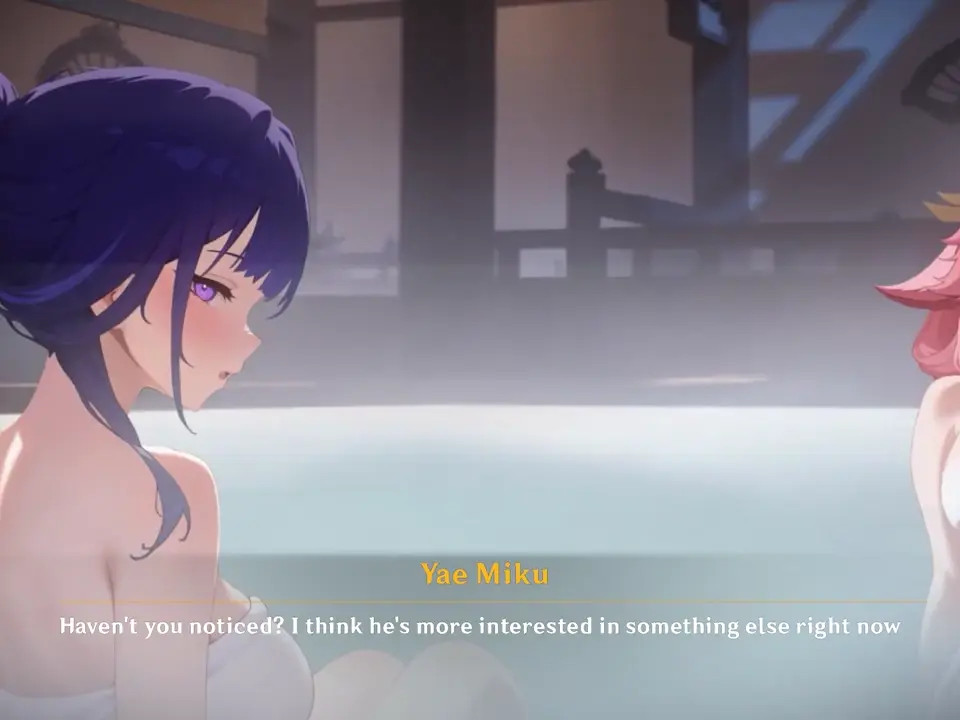 Yae Miko & Raiden Mixed Bath Threesome