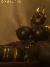 Anubis solo masturbation