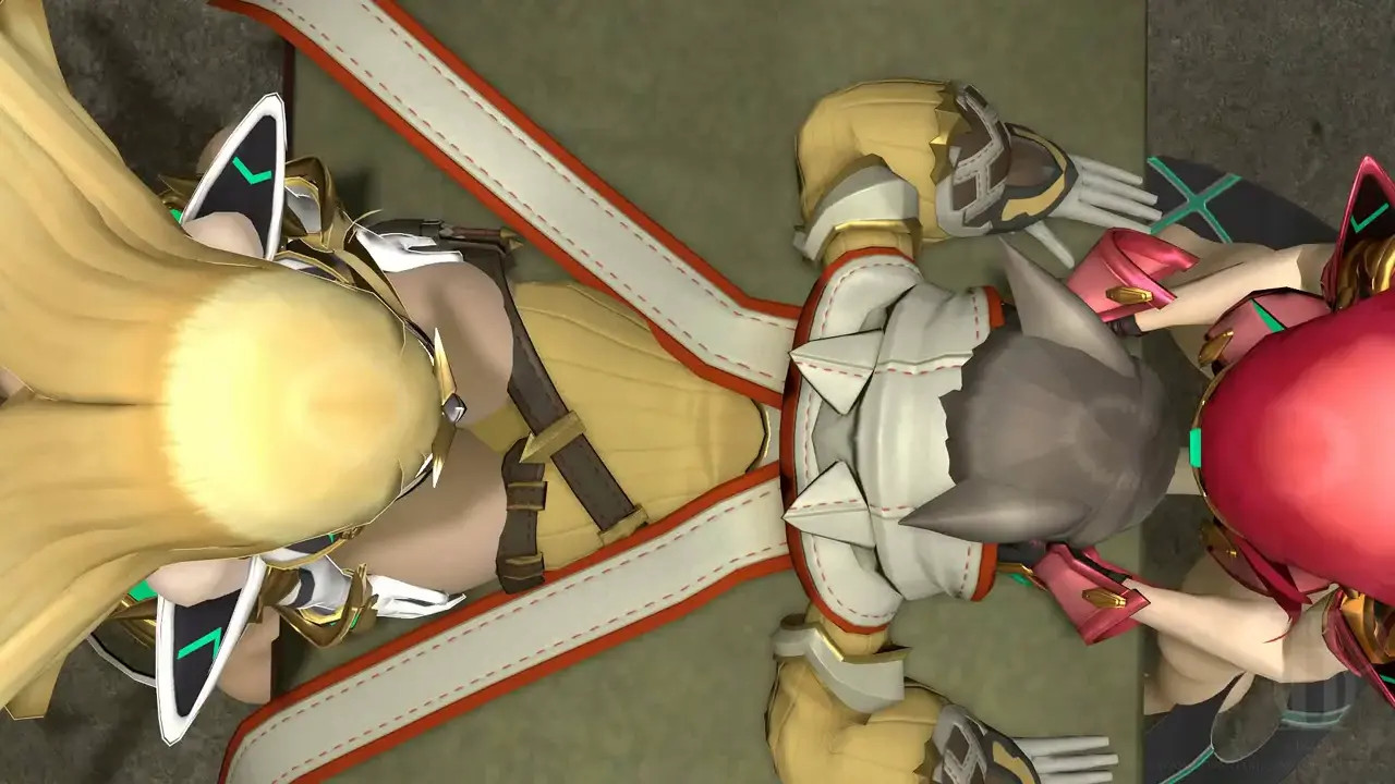 Pyra and Mythra spitroast Nia