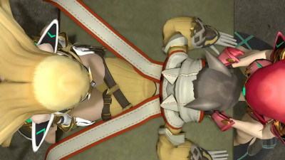 Pyra and Mythra spitroast Nia