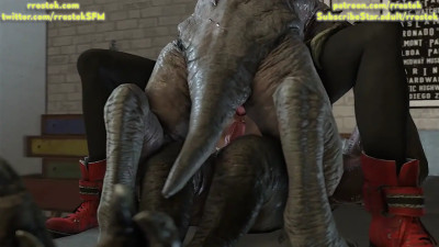 Tifa Lockhart fucked by two rat monsters