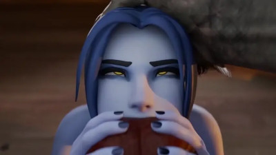 Widowmaker deepthroats werewolf