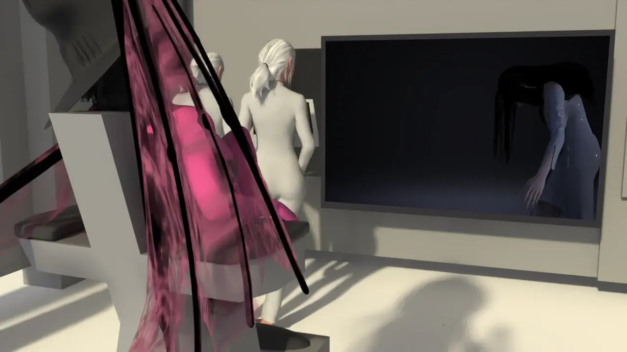 FGGB 59 Japanese Sadako ghost is pleasured in TV