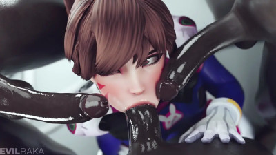 [Evilbaka] D.VA - Gang Blowjob (Blacked) (4k)