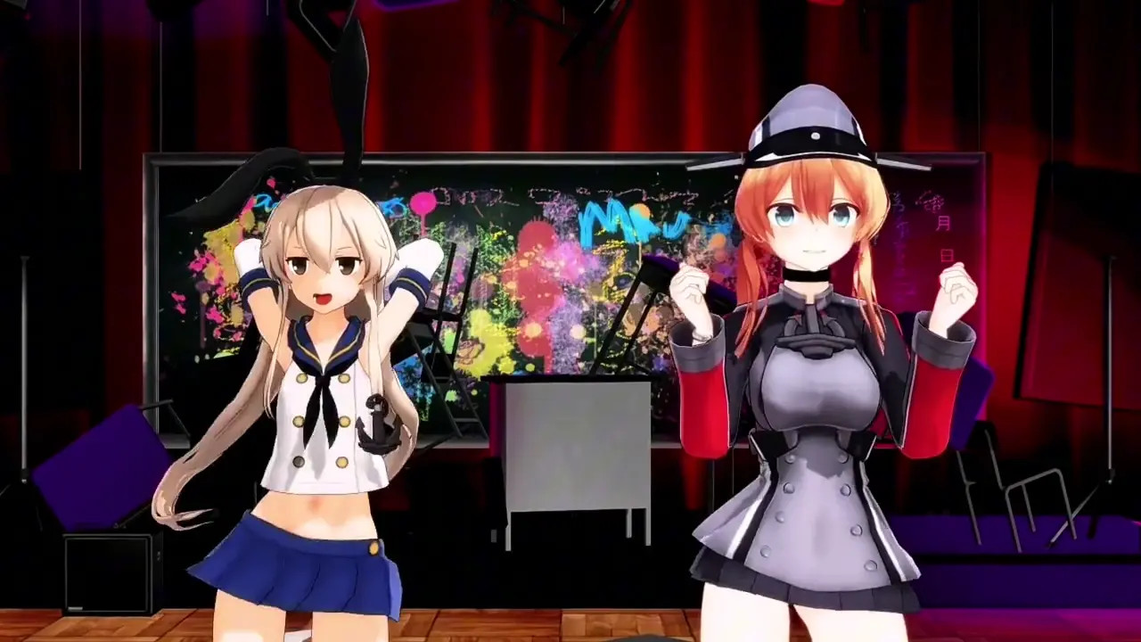 Shimakaze & Prinz - On Stage [MMD R18] MMDYaro
