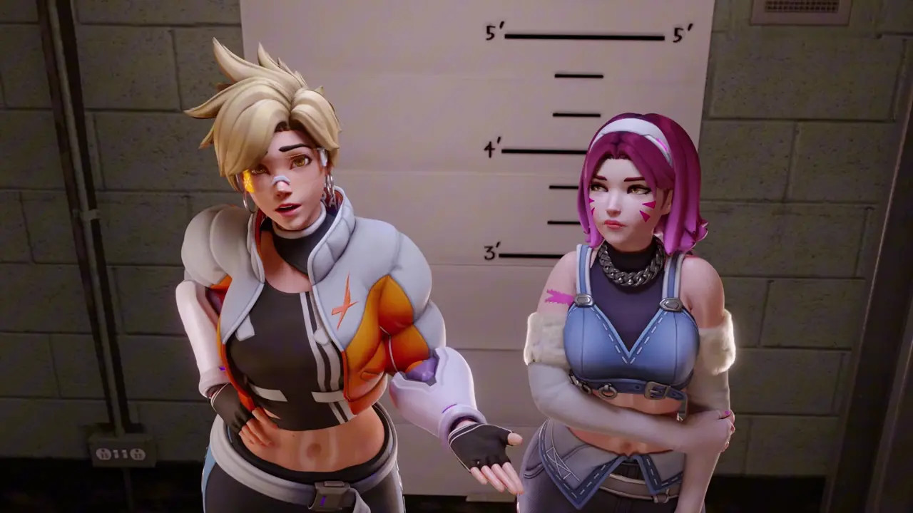 Tracer & D.Va - In Trouble [Nude&NoMale][TheCount][NO WM]
