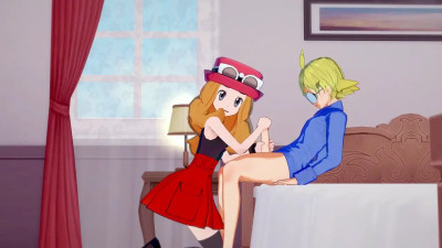 X years later, Clemont has finally found a bride and it was.... Serena! Pokemon 3D